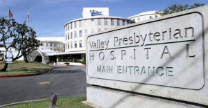 Entrance to Valley Presbyterian Hospital